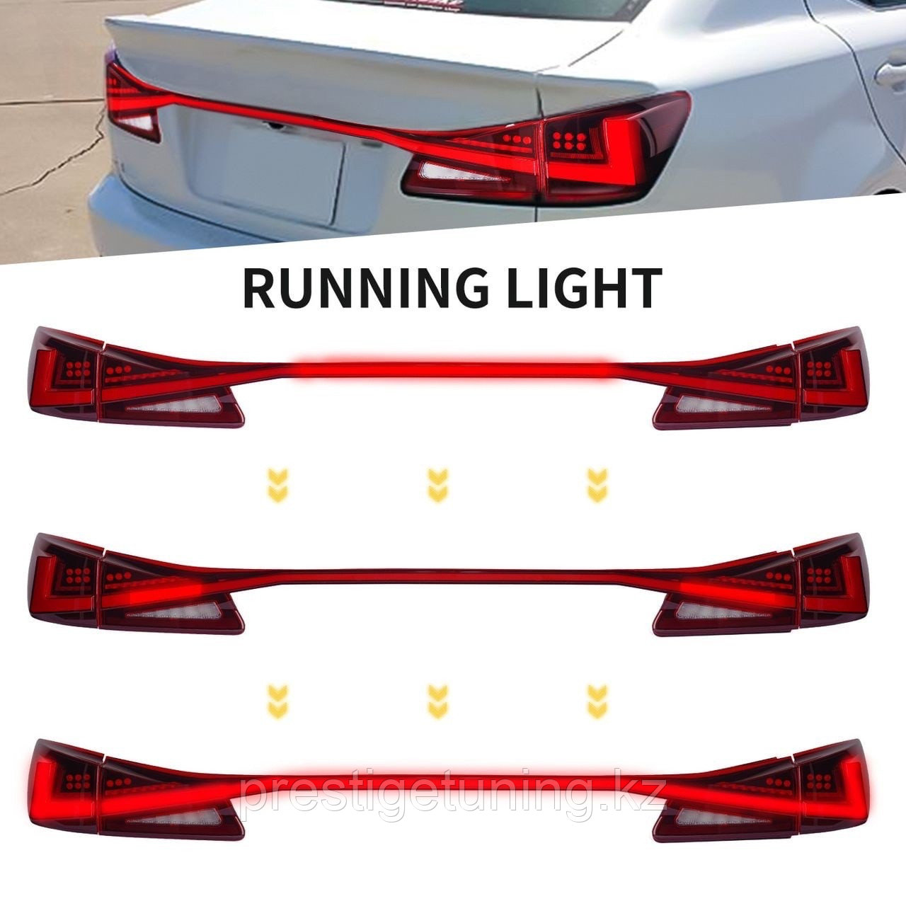 Задние фонари на Lexus IS 2006-12 дизайн 2023 (Красный цвет) - фото 6 - id-p108229489
