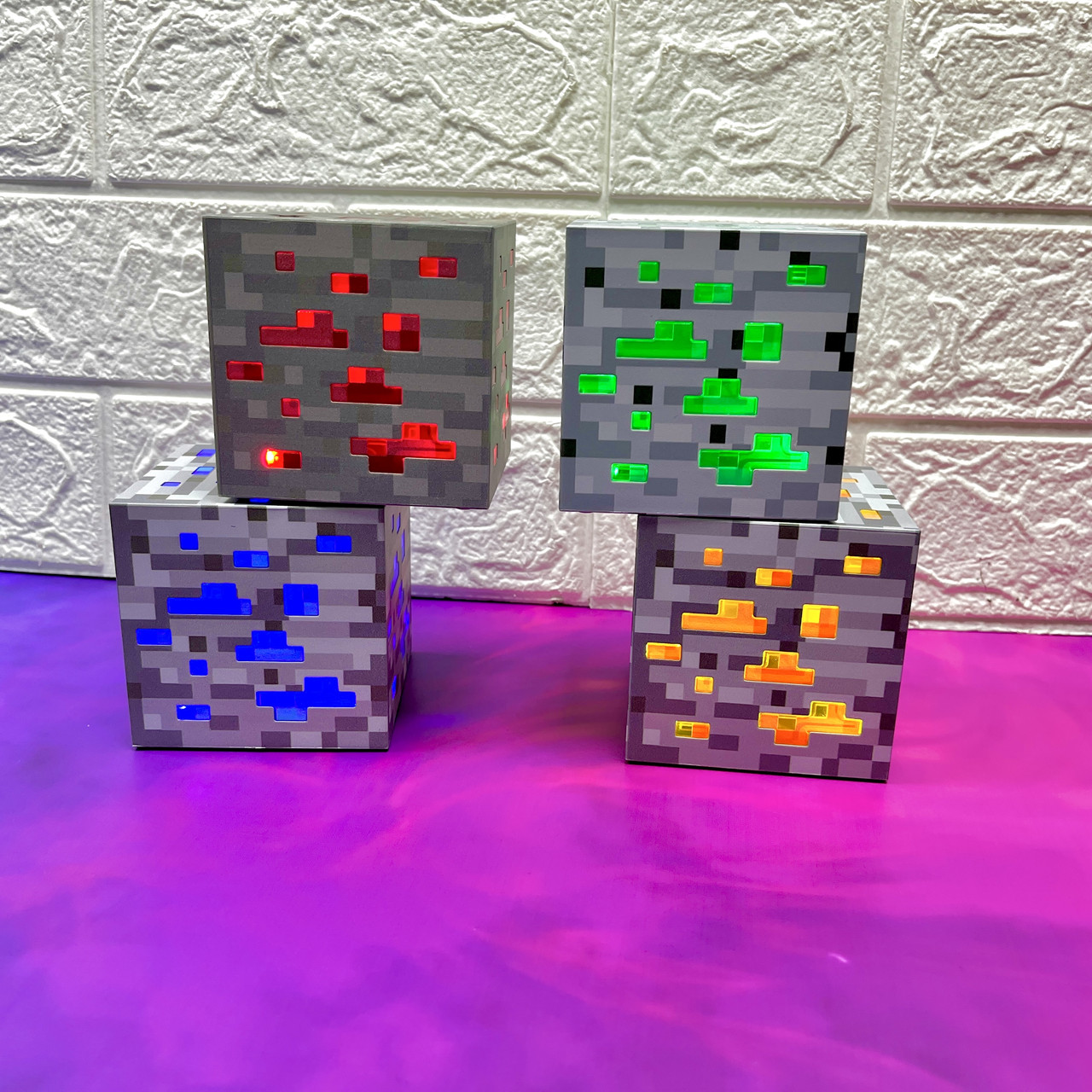 Светильник кубик руды Minecraft (в ассортименте ) - фото 2 - id-p106180594