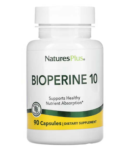NaturesPlus, Биоперин 10, 90 вегетарианских капсул