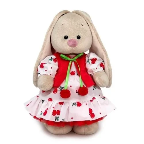 Мягкая игрушка Zaika Mi Зайка Ми в платье с вишнями (малый), фото 1