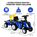 Каталка Трактор Ningbo Prince New Holland Синий, фото 2