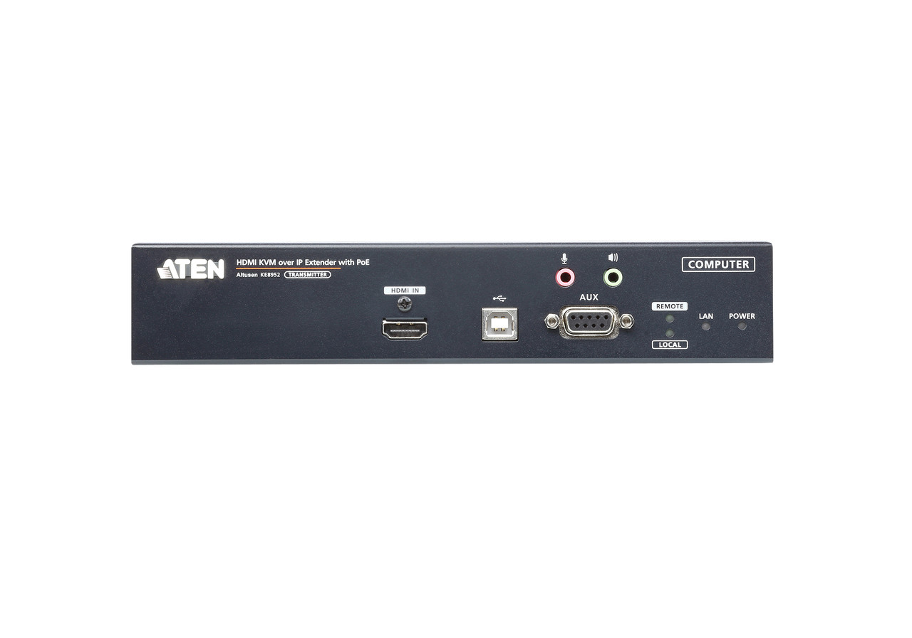 HDMI KVM-удлинитель с доступом по IP, поддержкой 4K и PoE (передатчик) KE8952T ATEN - фото 2 - id-p108232512