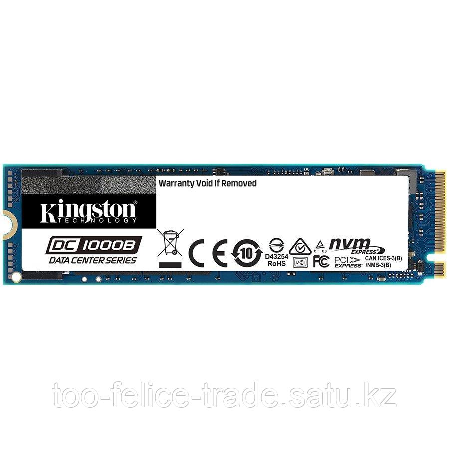 KINGSTON DC1000B 480GB Enterprise SSD, M.2 2280, PCIe NVMe Gen3 x4, Read/Write: 3200 / 565 MB/s, Random - фото 1 - id-p108232708