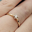 Золотое кольцо с бриллиантами 0.111 Сt  VS2/J , VG - Cut 17 размер, фото 10