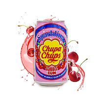 Напиток Chupa Chups BUBBLE GUM cherry ВИШНЯ со вкусом жвачки 345ml Корея (24шт-упак)