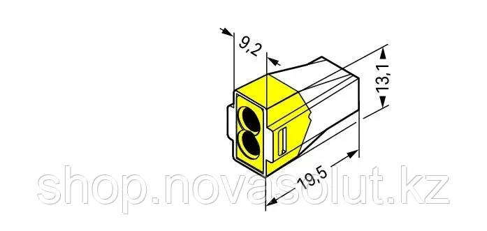 Клемма PUSH WIRE® для соединительных коробок в упаковке(100 штук), 2,5 мм WAGO 773-102 - фото 2 - id-p108233595