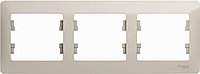 Рамка 3-постовая горизонтальная белая GSL000103