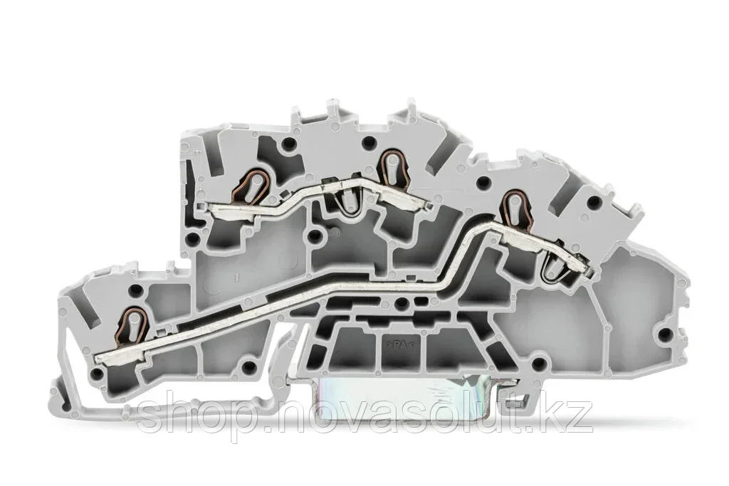 Многоуровневая монтажная клеммная колодка; с рабочими пазами; в упаковке (50 шт); 2,5 мм² WAGO 2003-7642 - фото 1 - id-p108237095
