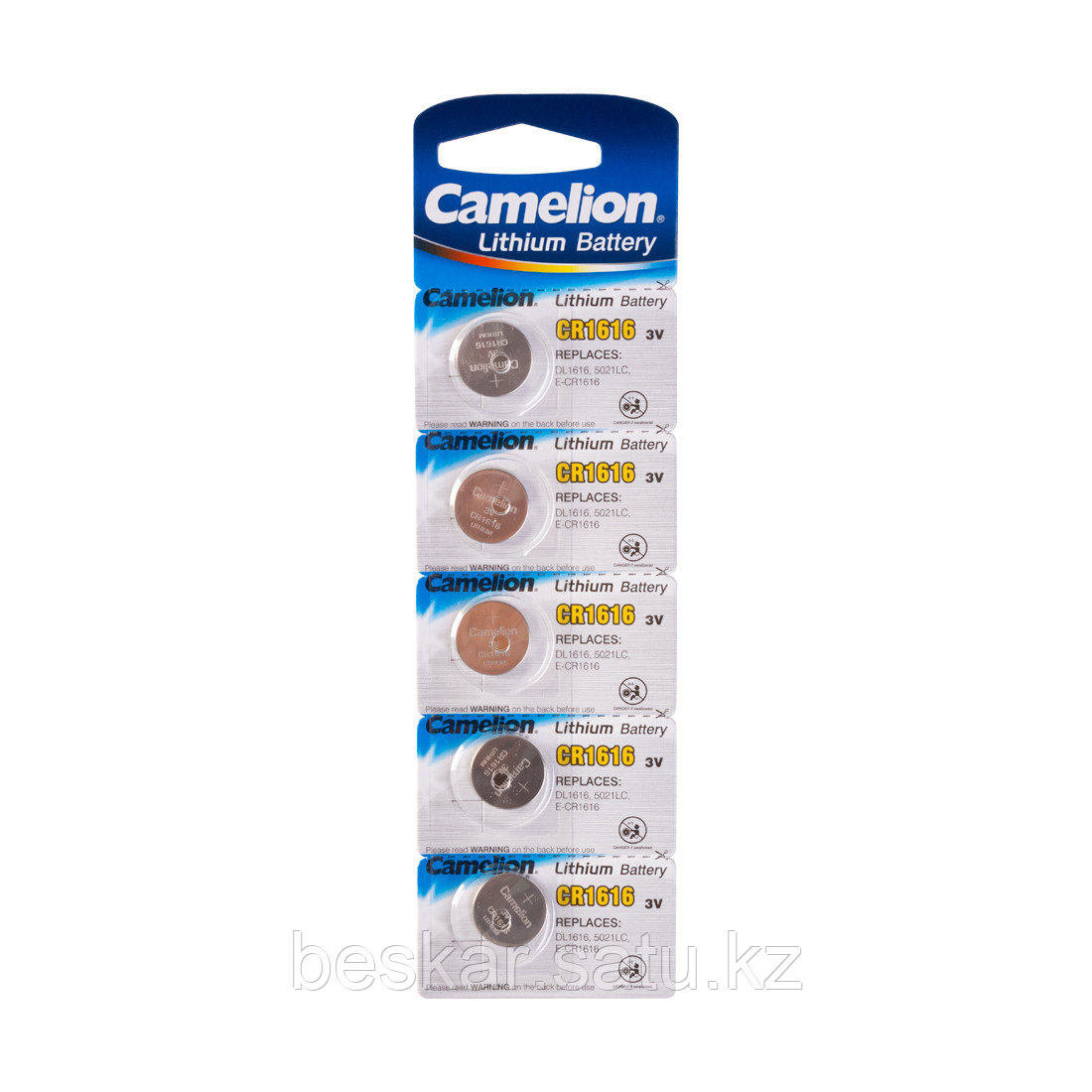 Батарейка CAMELION Lithium CR1616-BP5 5 шт. в блистере - фото 1 - id-p108239347