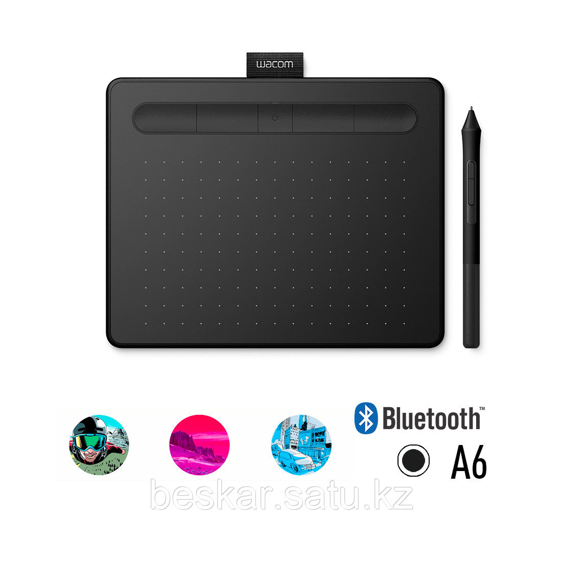 Графический планшет Wacom Intuos Small Bluetooth (CTL-4100WLK-N) Чёрный - фото 1 - id-p108239693