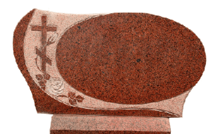 Памятник из красного гранита Кордай христианский