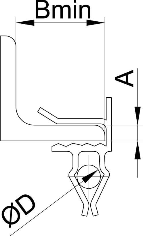 Держатель для крепления трубы к балке 15-20 мм диаметр 18-22 мм горизонтального монтажа - фото 2 - id-p69488905
