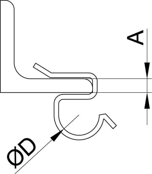 Клипса для крепления трубы к балке 1-4 мм диаметр 8-9 мм - фото 2 - id-p69488887