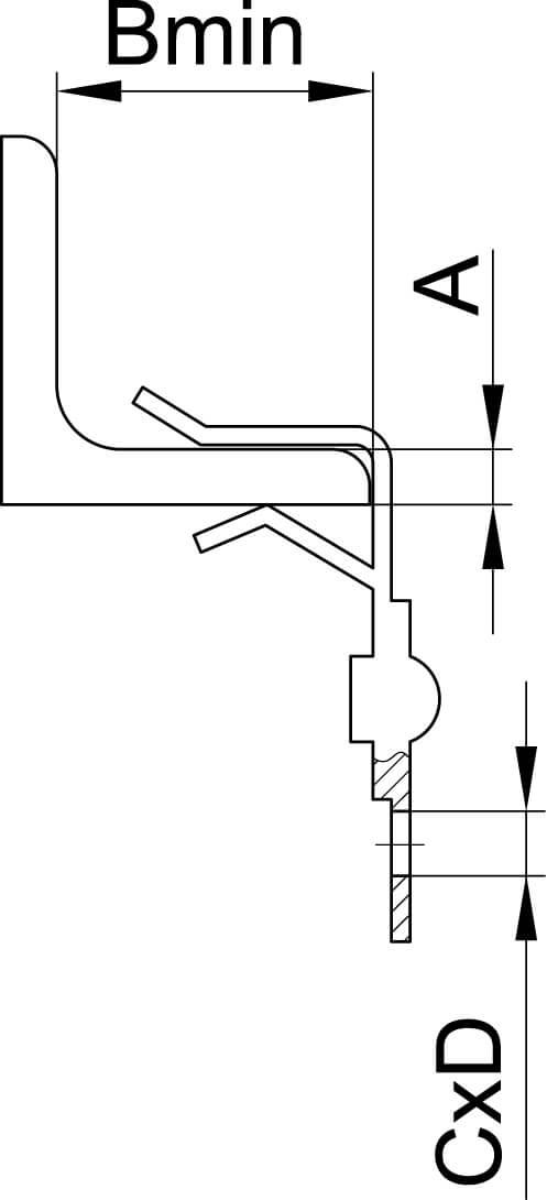Крепеж для монтажной ленты к балке 10-15 мм горизонтального монтажа - фото 2 - id-p69488879