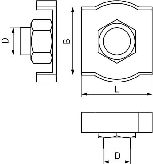 Соединитель (зажим) для троса одинарный Simplex 6 мм - фото 2 - id-p69488826