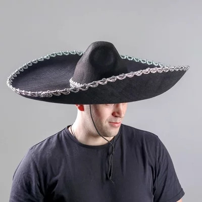 Карнавальная шляпа «Сомбреро», цвет черный