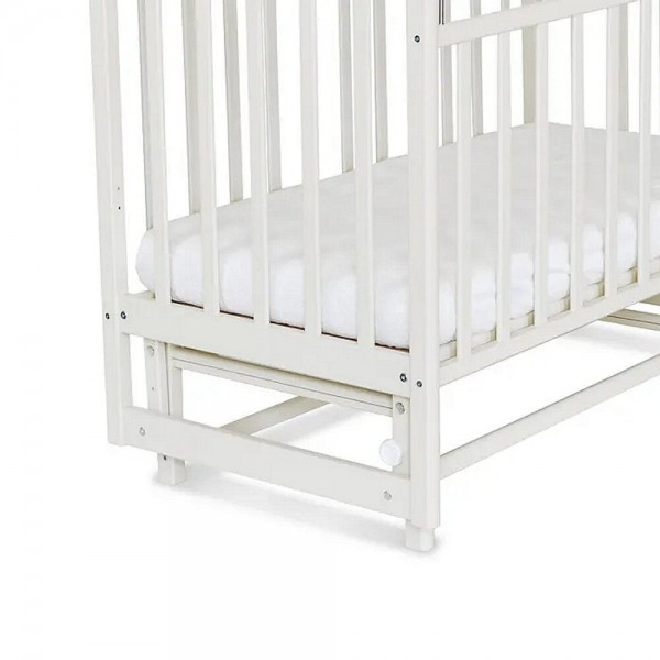 Детская кроватка Pituso Bianca белая с маятником - фото 5 - id-p108254428