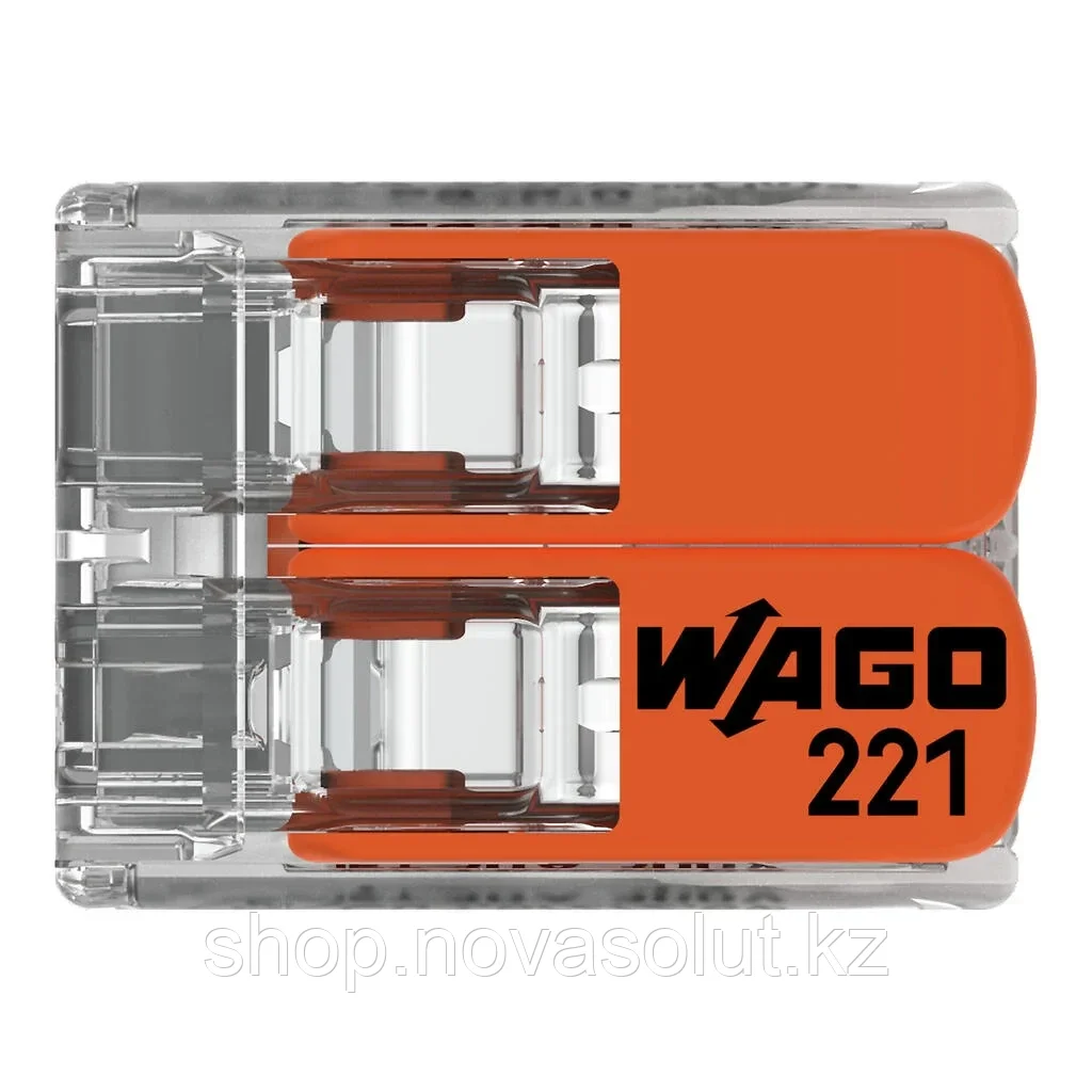 Разъем COMPACT для сращивания; для всех типов проводников; в упаковке (50 шт) 6 мм²; 2-жильный; WAGO 221-612 - фото 4 - id-p108255665
