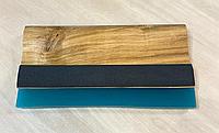 Сыпырғыш Wooden ракеля жұмсақ PU жүзі бар ағаш, 220mm