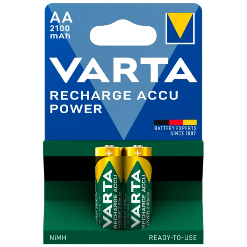 Аккумуляторы VARTA Recharge Accu Power HR6 NiMH AA 2100 mAh 1.2V, 2шт