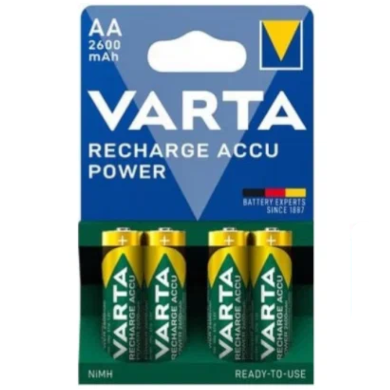 Аккумуляторы VARTA Recharge Accu Power HR6 NiMH AA 2600 mAh 1.2V, 4шт