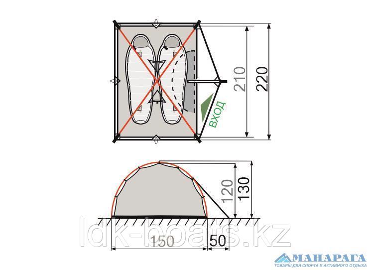 Палатка GreenLand Troll 2 - фото 3 - id-p108269114