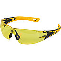 Очки защитные открытые, поликарбонатные, желтая линза, 2х комп.дужки Denzel, фото 3