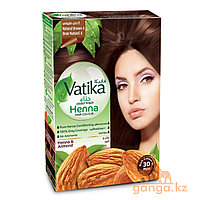 Хна для окрашивания волос Натурально-коричневая Ватика (Natural Brown Vatika DABUR), 6 шт