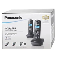 Радиотелефон PANASONIC KX-TG1612 (RUH) Серый. Дополнительная трубка в комплекте АОН, Caller ID (журнал на 50