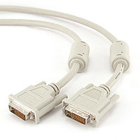 Кабель DVI-D dual link Cablexpert CC-DVI2-10, 25M/25M, 3.0м, экран, феррит.кольца, пакет Voltsatu.kz