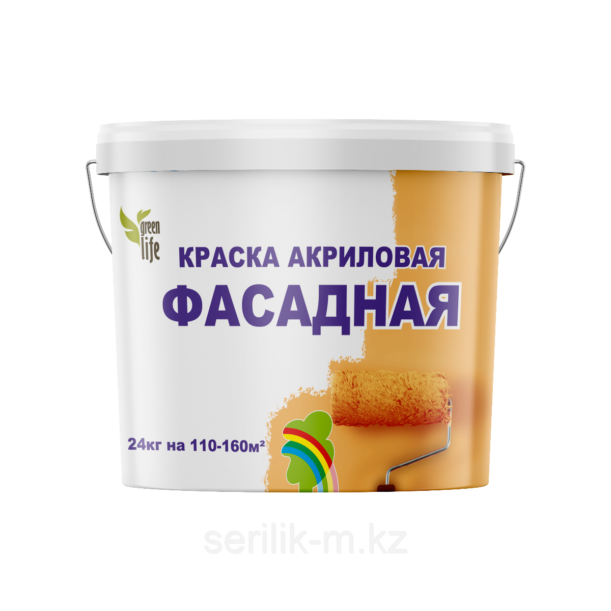 Краска акриловая "Фасадная" 24 кг РАДУГА - фото 1 - id-p108301302