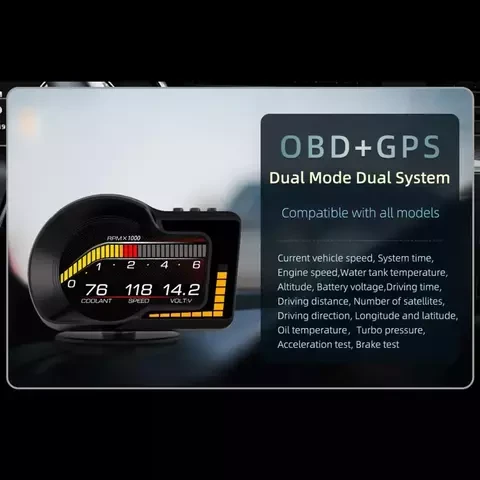 Бортовой компьютер автомобильный OBD+GPS F15 {16 функций, чтение/удаление ошибок Check Engine} - фото 9 - id-p108301628