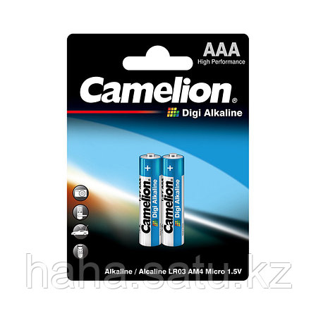 Батарейка CAMELION Digi Alkaline LR03-BP2DG 2 шт. в блистере, фото 2