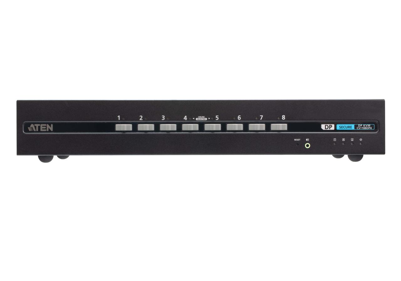 8-портовый, USB, DisplayPort, защищенный KVM-переключатель (совместим с PSD PP v4.0) CS1188DP4 ATEN