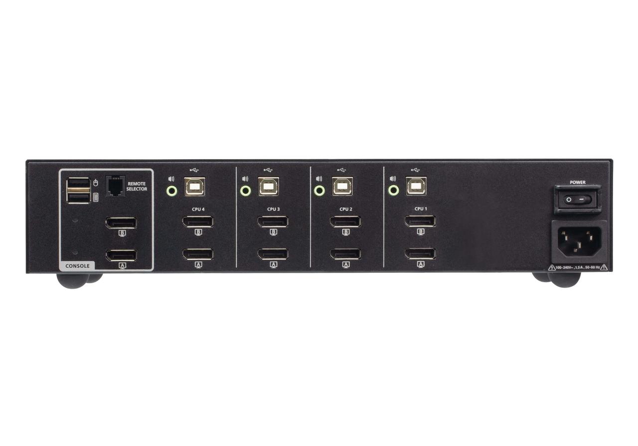 4-портовый, USB, DisplayPort, защищенный KVM-переключатель с поддержкой Dual Display CS1144DP4 ATEN - фото 2 - id-p108306347