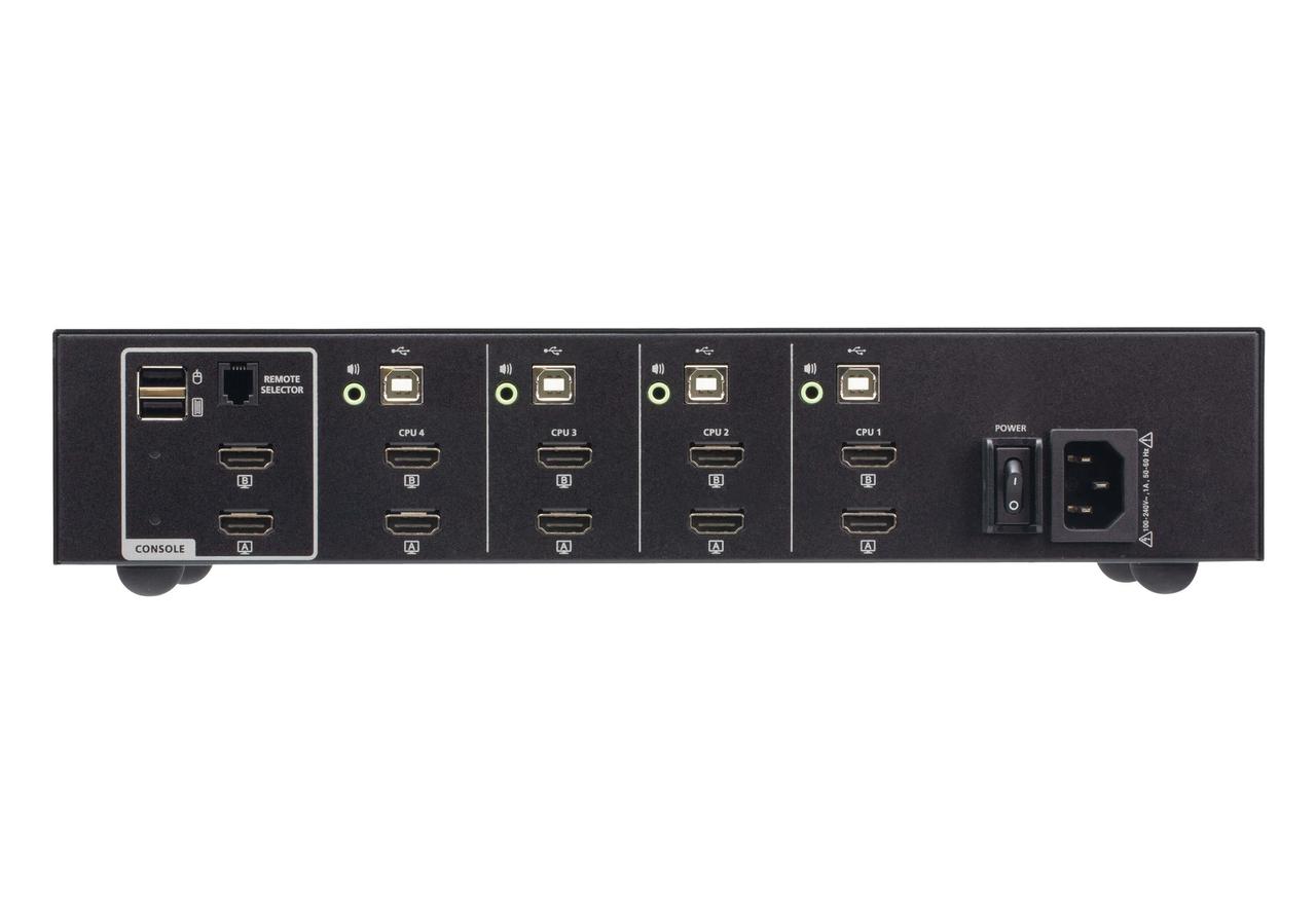 Dual Display CS1144H4 ATEN қолдауы бар 4 портты, USB, HDMI, қорғалған KVM қосқышы - фото 2 - id-p108306438
