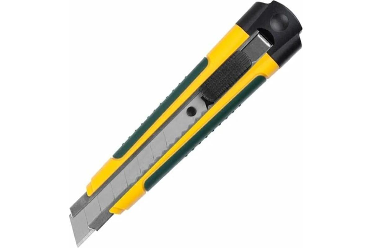 Нож с сегментированным лезвием, KRAFTOOL 09199, двухкомп корпус, автостоп, отсек для хранения запасн - фото 3 - id-p106210706