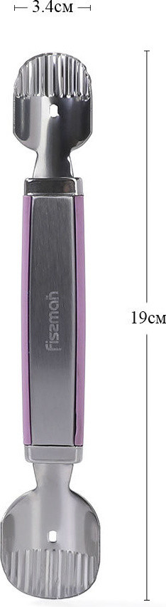 8691 FISSMAN Нож для фигурной нарезки двухсторонний 3,4 / 2,4 см (нерж. сталь), фото 1
