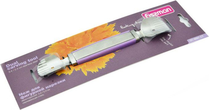 8691 FISSMAN Нож для фигурной нарезки двухсторонний 3,4 / 2,4 см (нерж. сталь) - фото 2 - id-p96530485