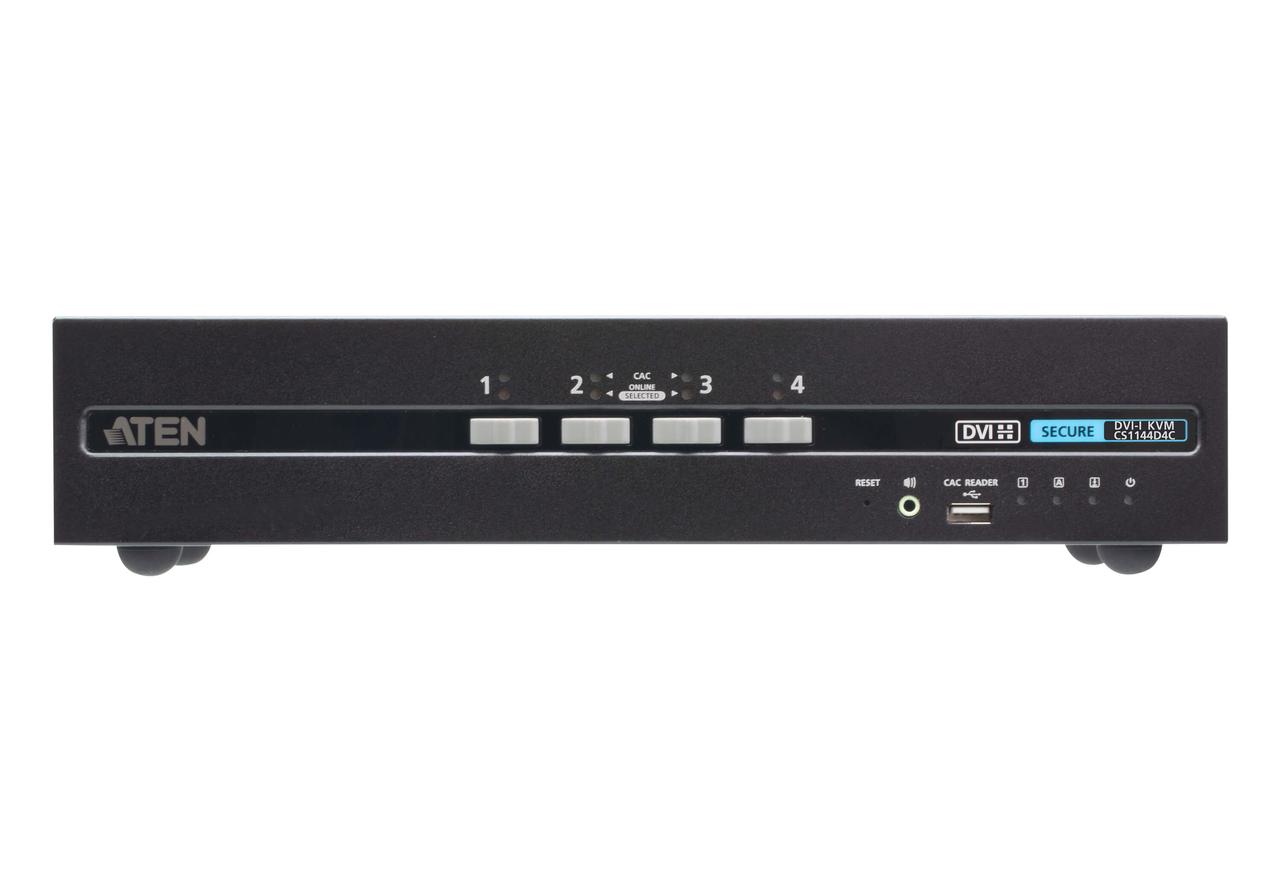 4-портовый USB,DVI,защищенный KVM-переключатель с поддержкой Dual Display и карт общего доступа CS1144D4C ATEN
