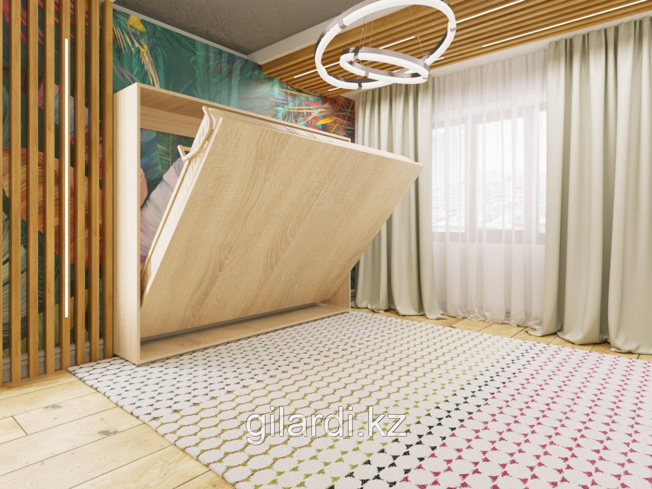Шкаф-кровать трансформер «Dario Skyline» (160х200 см) - фото 1 - id-p92351057