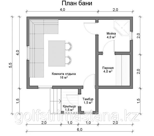 баня 4 на 6 проект