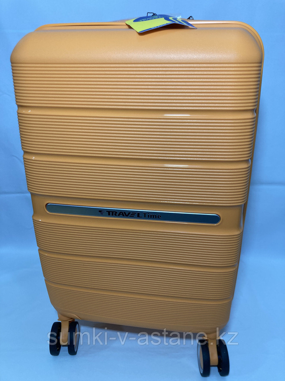 Маленький пластиковый дорожный чемодан на 4-х колёсах Travel Time" (высота 55 см, ширина 34 см, глубина 22 см) - фото 3 - id-p107025707