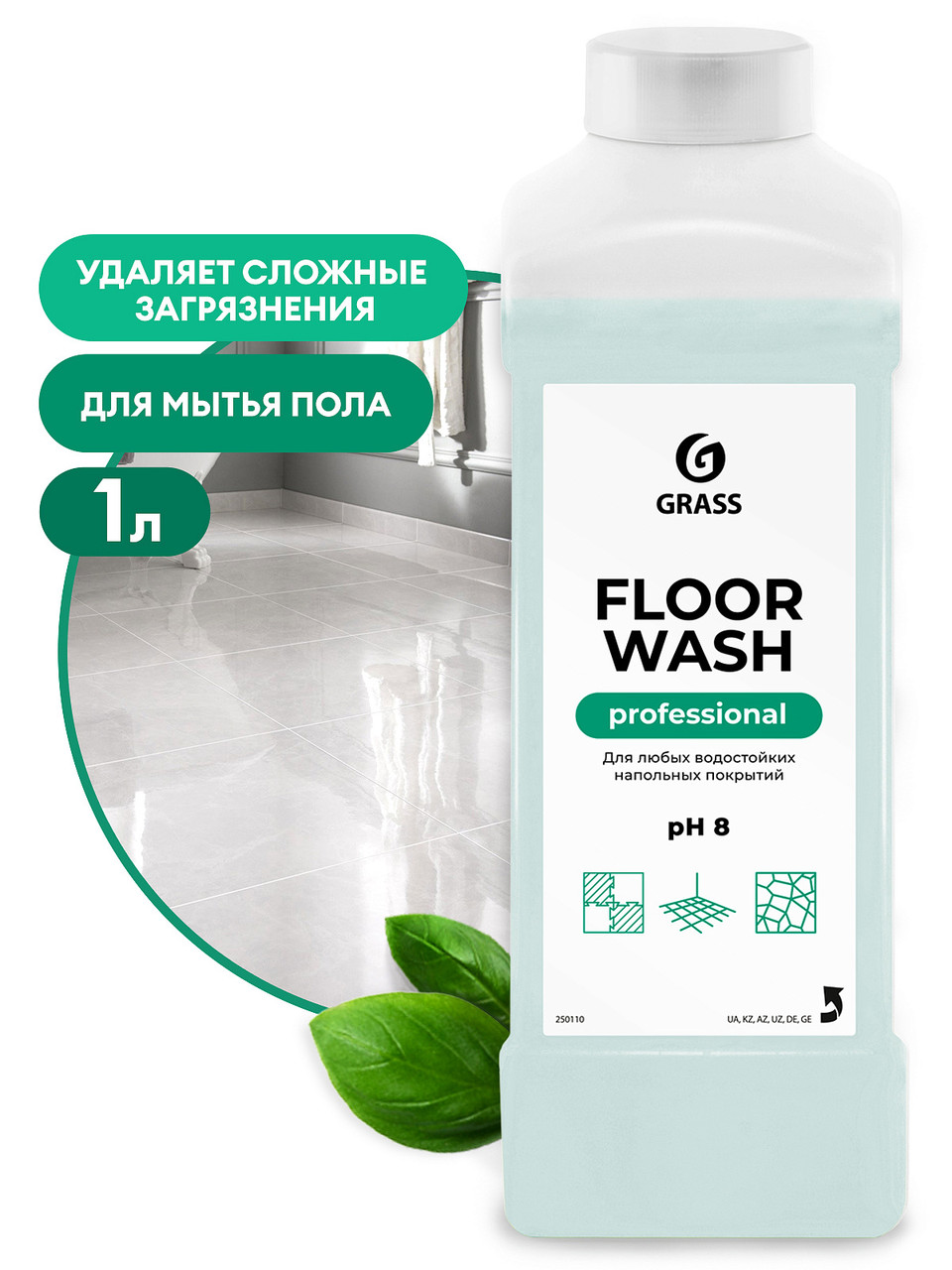 Нейтральное средство для мытья пола «Floor wash» (канистра 1 л) GRASS - фото 1 - id-p68367252