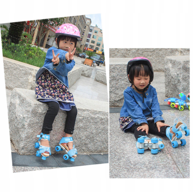 Съемные детские роликовые коньки (размер 25-29) регулируемые - фото 3 - id-p91593343