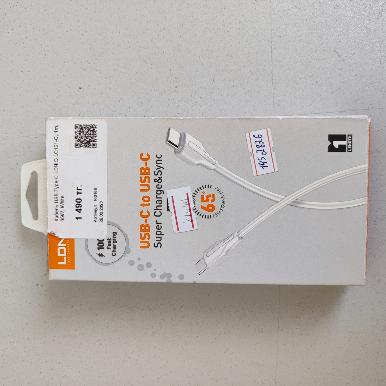 Кабель USB Type-C LDNIO LC121-C, 1m, 65W, White - фото 4 - id-p108311249