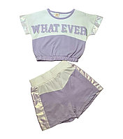 Двойка футболка и шорты на девочек с 5-ти до 7-ми лет