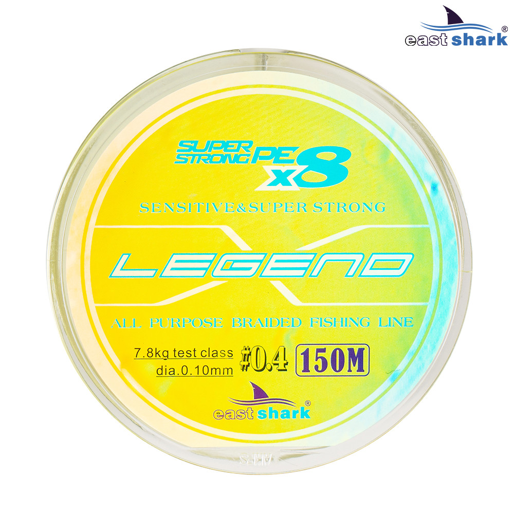 Шнур EastShark Legend X8 150м 0,14мм #0,8 желтый - фото 1 - id-p108144247
