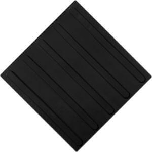 Плитка полиуретановая (продольный риф, черная)