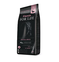 Fitmin For Life Duck & Rice для взрослых собак всех пород с уткой и рисом, 14кг